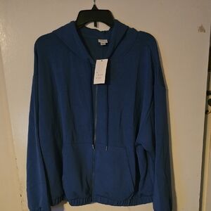 a new day Blue Zip-Up Hoodie